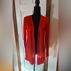 Merona Women's Bright Orange Open-Front Cardigan